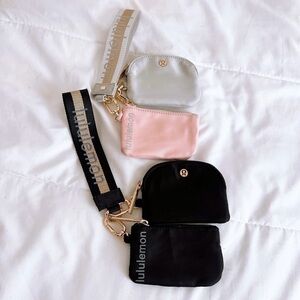 Lululemon Mini Pouch Set - Pink, Black